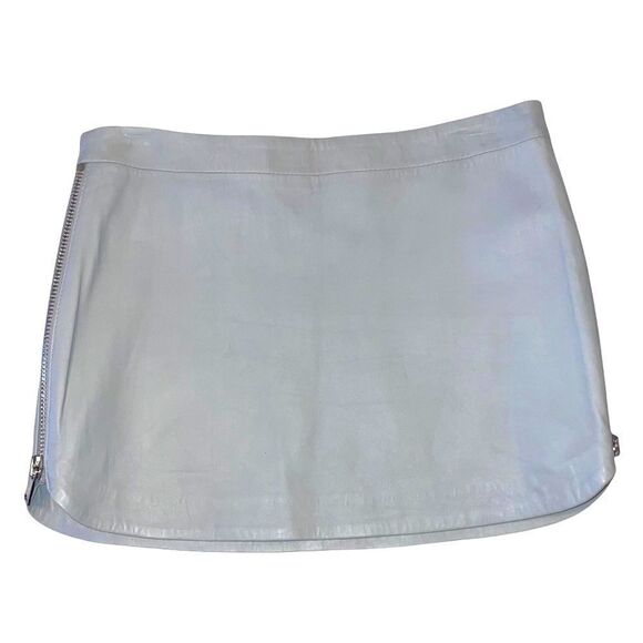 NWOT Bagatelle Gray Leather Mini Skirt - Picture 1 of 6